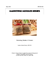 Marketing Module 5: Product