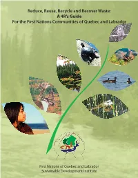 Reduce, Reuse, Recycle and Recover Waste: a 4R's Guide