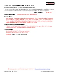 STANDARD PLAN INFORMATION NOTICE Architecture, Engineering and Construction Division