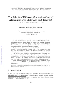The Effects of Different Congestion Control Algorithms Over Multipath Fast Ethernet Ipv4/Ipv6 Environments