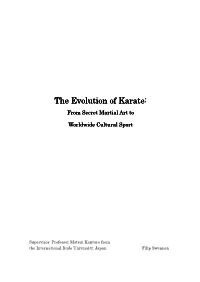 The Evolution of Karate: the Evolution of Karate