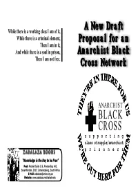 A New Draft Proposal for an Anarchist Black Cross Network