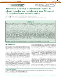 Assessment of Efficacy of Chlorhexidine Chip As an Adjunct to Scaling and Root Planning Using N-Benzoyl- DL-Arginine-2-Naphthylamide Test Kit