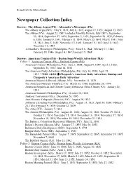 Newspaper Collection Index