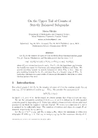 On the Upper Tail of Counts of Strictly Balanced Subgraphs