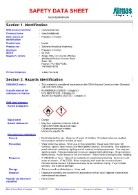 Section 2. Hazards Identification OSHA/HCS Status : This Material Is Considered Hazardous by the OSHA Hazard Communication Standard (29 CFR 1910.1200)