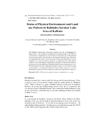 Status of Physical Environment and Land Use Pattern in Rabindra Sarobar Lake Area of Kolkata Debabrata Mistry1 and Ranjan Basu2