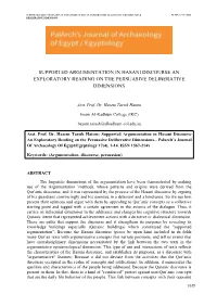 Supported Argumentation in Hasani Discourse an Exploratory Reading on the Persuasive Pjaee, 17 (4) (2020) Deliberative Dimensions