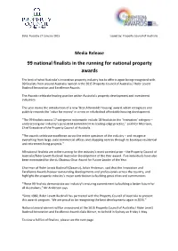 99 National Finalists in the Running for National Property Awards
