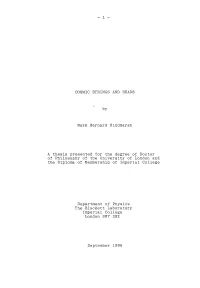 COSMIC STRINGS and BEADS by Mark Bernard Hindmarsh a Thesis Presented for the Degree of Doctor of Philosophy of the University O