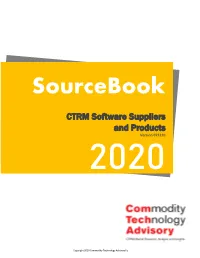 CTRM Software Suppliers and Products