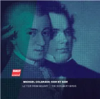 MICHAEL COLGRASS: SIDE by SIDE LETTER from MOZART | the SCHUBERT BIRDS MICHAEL COLGRASS (B.1932)