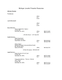 Michigan Juvenile Firesetter Resources