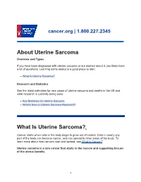 What Is Uterine Sarcoma?