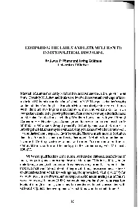 Comparing the Early and Late Mcluhan to Innis's Political Discourse