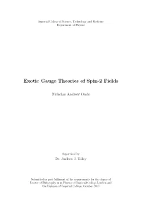 Exotic Gauge Theories of Spin-2 Fields