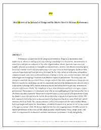 HIP Brief History of the Internet of Things and the Elusive Quest to Measure Performance
