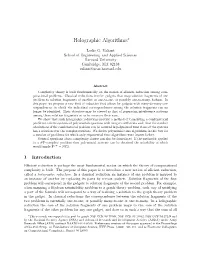 Holographic Algorithms∗