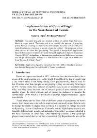 Implementation of Control Logic in the Scoreboard of Tennis