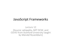 Javascript Frameworks