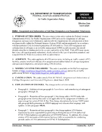 JO 7610.12A Assignment of Call Signs