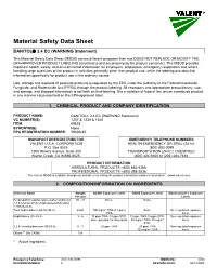 Material Safety Data Sheet