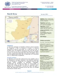 Nord Kivu Factsheet