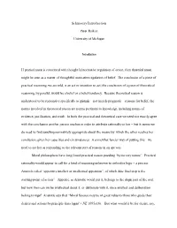 Schmoozy Introduction Peter Railton University of Michigan Introduction If Practical Reason Is Concerned with Thoughtful Normati