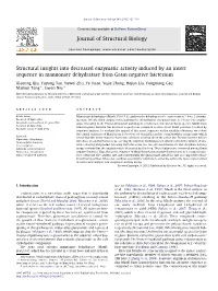 Structural Insights Into Decreased Enzymatic Activity Induced by an Insert Sequence in Mannonate Dehydratase from Gram Negative Bacterium