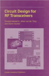 Circuit Design for RF Transceivers Text.Pdf