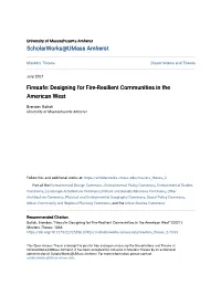 Firesafe: Designing for Fire-Resilient Communities in the American West