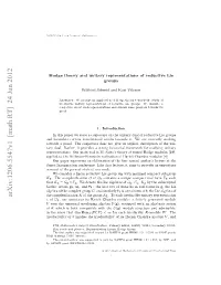 HODGE THEORY and UNITARY REPRESENTATIONS of REDUCTIVE LIE GROUPS 3 Most Important