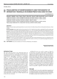 PEQULIARITIES of MORPHOGENESYS and TOPOGRAPHY of INFRAHYOID TRIANGLES in HUMAN PREFETUSES and FETUSES 10.36740/Wlek202101120
