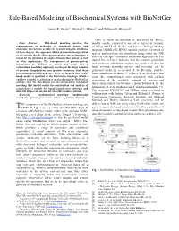 Rule-Based Modeling of Biochemical Systems with Bionetgen