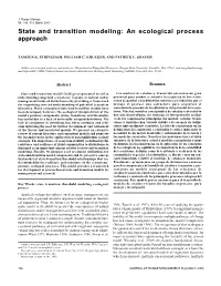 State and Transition Modeling: an Ecological Process Approach