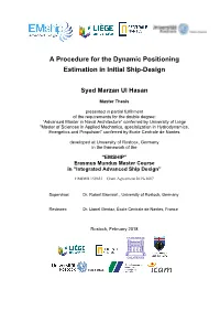 A Procedure for the Dynamic Positioning Estimation in Initial Ship-Design