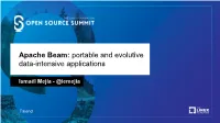 Apache Beam: Portable and Evolutive Data-Intensive Applications