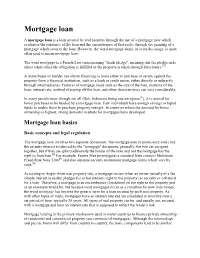 Mortgage Loan