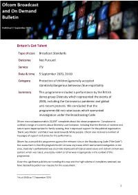 Ofcom Complaint Assessment