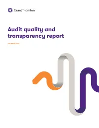 Audit Quality and Transparency Report