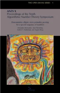 Deterministic Elliptic Curve Primality Provingfor a Special Sequence Of