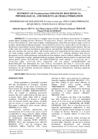 DIVERSITY of Pectobacterium STRAINS by BIOCHEMICAL, PHYSIOLOGICAL, and MOLECULAR CHARACTERIZATION DIVERSIDADE DE ISOLADOS DE Pe
