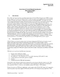 Overview of Vessel Monitoring System Discussion Paper April 2012