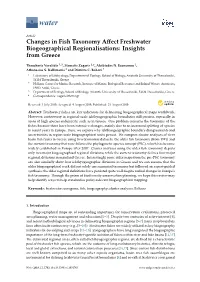Changes in Fish Taxonomy Affect Freshwater Biogeographical Regionalisations: Insights from Greece
