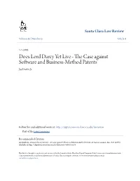 Does Lord Darcy Yet Live - the Ac Se Against Software and Business-Method Patents Jay Dratler Jr