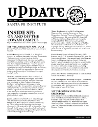 INSIDE SFI: Dissertation: Statistical Physics of Dynamical Networks on and OFF the and Morphogenesis