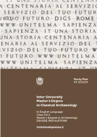 Inter-University Master's Degree in Classical Archaeology