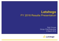 Letshego 2018 Group Results