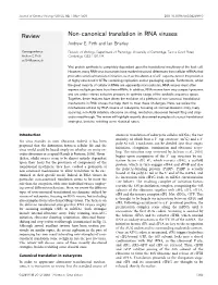 Non-Canonical Translation in RNA Viruses Andrew E