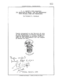 T. S. ELIOT's FOUR QUARTETS: ITS RELATION to MUSIC, and ITS DEPENDENCE UPON MUSICAL FORM and TECHNIQUES by Gilbert K